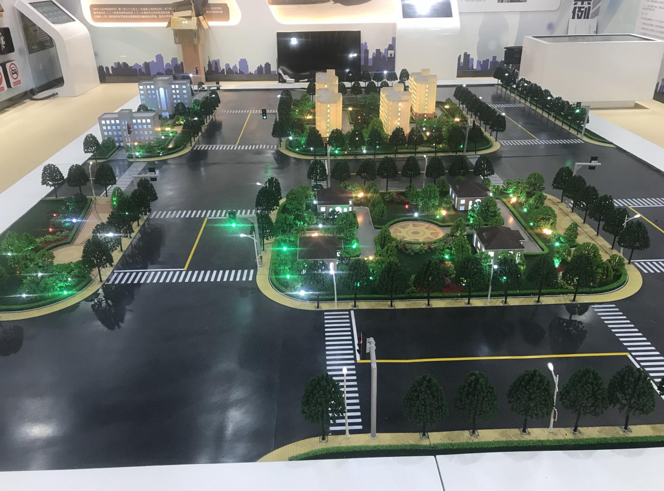 交通安全文明驾驶展示沙盘